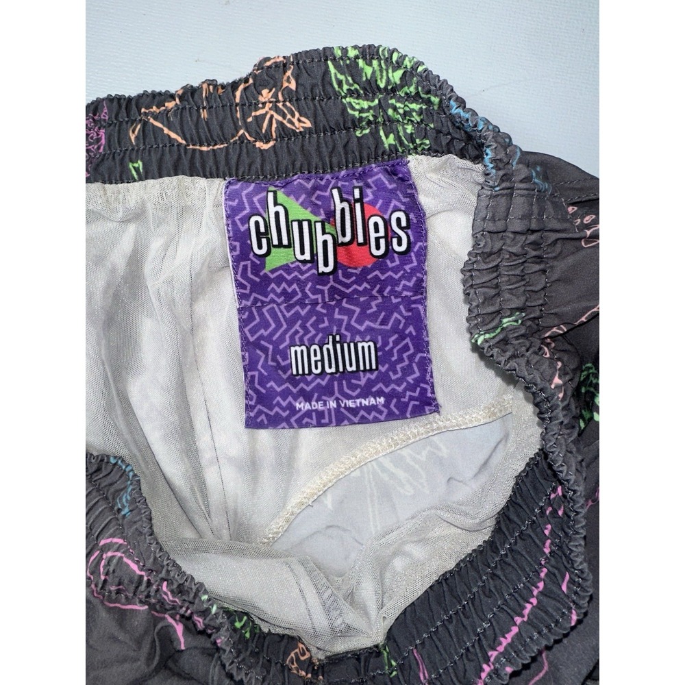 Chubbies Swim Trunks 5" Men's Medium Lined Pastel Dinosaurs Print - Picture 6 of 7